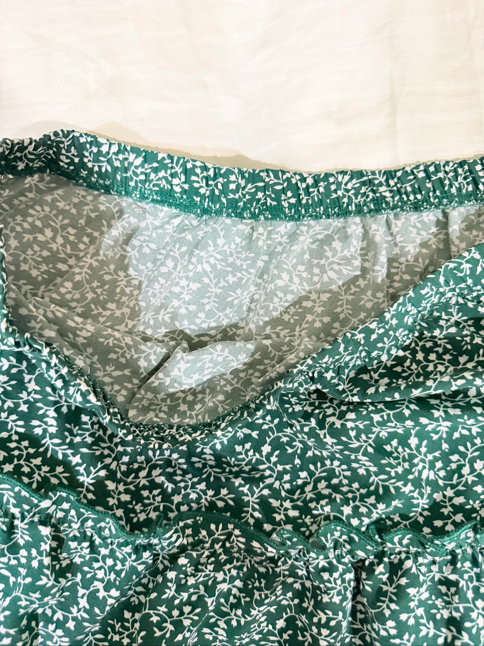 Saia Feminina Floral Romwe Tamanho G Ótimo Estado Verde – photo 2